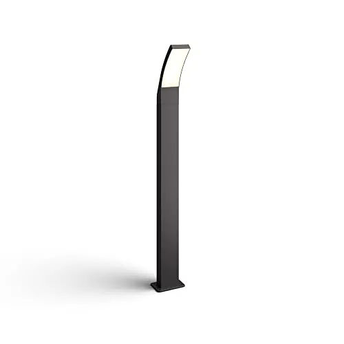 Philips Outdoor Splay LED Sockelleuchte 12W, Anthrazit - Lampen für den Außenbereich: Hochwertige Aluminium-Sockelleuchte mit warmweißem Licht (2.700K) und IP44 Schutzklasse, ideal für Garten und Terrasse.