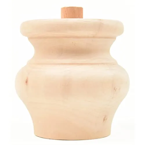 Holzando Holzfüße für Möbel aus Erle ø120 - naturbelassenes Holz - ideal für Restauration & Reparatur - Möbelfüße Holz in Verschiedene Größen & Materialien erhältlich