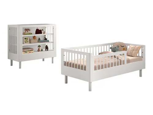 aufm Kessel Juniorbett Set 70x140 Keeley mit Wickelregal
