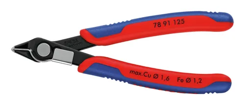 Knipex Seitenschneider 78 91 125, Electronic Super Knips, 125 mm, mit Drahtklemme