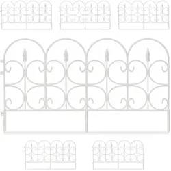 Beetzaun Beetumrandung Zierzaunset - Wetterfester Kunststoffzaun für Garten, ideal zur dekorativen Einfassung von Beeten. Leicht und langlebig mit einer Höhe von 39 cm.