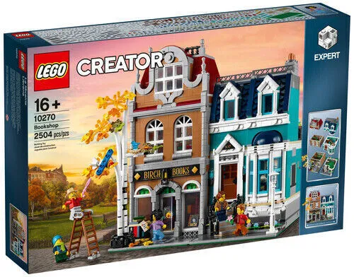 LEGO Creator Expert 10270 - Buchhandlung - LEGO (R) Komplette Sets & Packs, detailgetreues Modell mit 2504 Steinen und 5 Figuren, ideal für kreative Baumeister ab 16 Jahren.