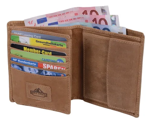 GlücksNugget Geldbörse SN Kombibörse HUNTER, hellbraun