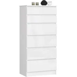 Raumhirsch Furniture Kommode CL3, Weiß, Holzwerkstoff, 60x130x40 cm, Kommoden & Sideboards - Elegante Kommode in matter Optik aus hochwertigem Holzwerkstoff, ideal für moderne Wohnräume. Mit 6 geräumigen Schubladen für effektive Aufbewahrung und einem stilvollen Design, das perfekt zu verschiedenen Einrichtungsstilen passt.