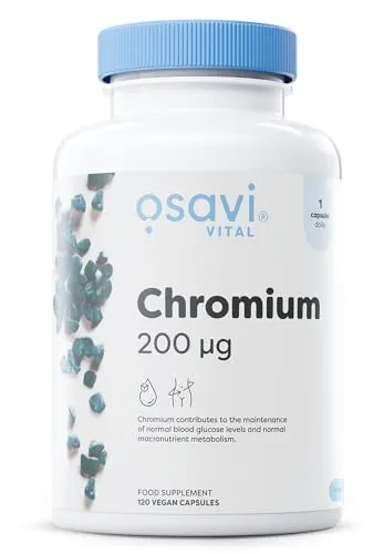 Osavi - Chrom | Hochwertige Ergänzung mit essenziellem Spurenelement in reiner Kapselform - Für eine bewusste Mikronährstoffroutine | 200mcg - 120 Kapseln
