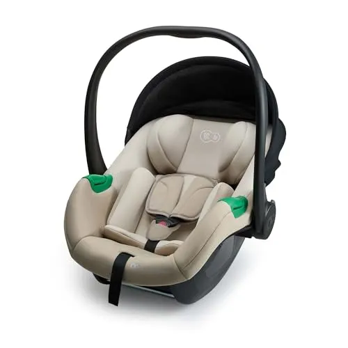 Kinderkraft MINK PRO 2 i-Size 40-87 cm Autositz, Tragesitz von Geburt an Gruppe 0+, verstellbares Kopfpolster, Einlage für die Kleinsten im Lieferumfang enthalten, Beige