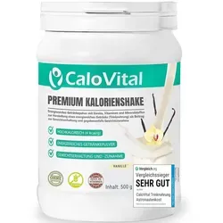 CaloVital Premium Kalorienshake Vanille 500 g - Sonstige Aufbaupräparate - Hochkalorisches Getränkepulver für Gewichtserhaltung und -zunahme, reich an Vitaminen und Mineralstoffen, glutenfrei und ideal für erhöhten Energiebedarf.