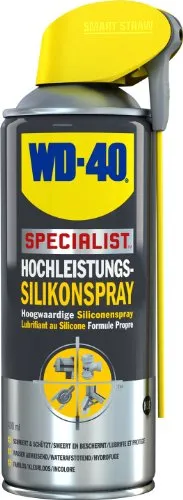 WD-40 Silikon-Spray Specialist 400ml - Vielseitiges Silikonspray für den Schutz und die Pflege von Metall, Kunststoff, Gummi und Holz. Vermeidet Verklemmungen und Blockaden, wasserabweisend und temperaturbeständig von -35° C bis +200° C.