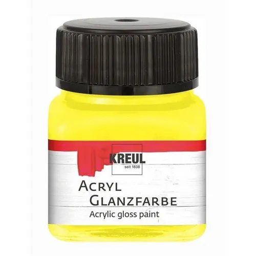 Produktbild Kreul Acryl Glanzfarbe gelb 20ml Glas 100 ml / 12,45 Euro