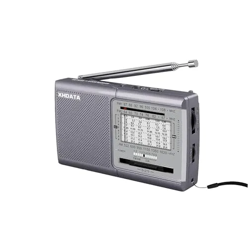XHDATA D219 Tragbares UKW/FM/AM Radio - Tragbares Radio für Outdoor und Reisen, leicht und kompakt mit hochwertigem Lautsprecher und DSP-Chip für optimalen Empfang.