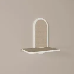 CatS Design Kletterwand große Katzen - Stabil und stilvoll in Weiß - Hochwertige Kletterwand für Katzen, 50 x 30 x 65 cm, mit abnehmbarer Kratzmatte. Extrem stabil, pflegeleicht und perfekt für aktives Spielen und Entspannen Ihrer Katzen.
