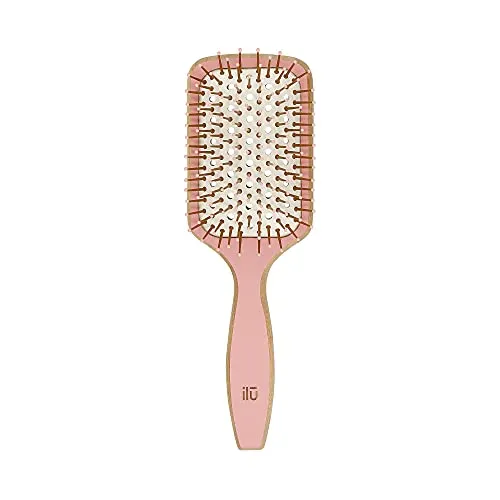 TB TOOLS FOR BEAUTY T4B ILU BambooM Ökologische und Umweltfreundliche Entwirr Haarbürste aus Bambus, Belüftete Struktur und Ergonomischer Griff (Sweet Tangerine – Rechteckig), x