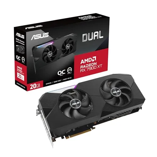 ASUS Dual Radeon RX 7900XTX OC Edition - 24GB GDDR6 Grafikkarte, leistungsstark mit RDNA 3 Architektur und optimal für Gaming und kreative Anwendungen