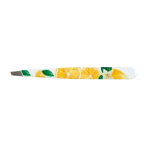 nippes Solingen Pinzette CITRUS, schräg rostfrei, gelb