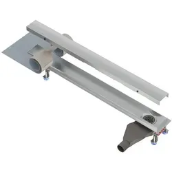 Nordona Edelstahl Duschrinne Complete Basic 80 cm - Extraflache Duschrinne aus hochwertigem Edelstahl, ideal für Renovierungen mit nur 6 cm Einbautiefe. Inkl. Haarsieb und Geruchsverschluss für optimale Hygiene.