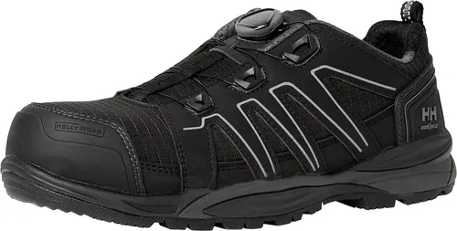 Helly Hansen MANCHESTER LOW BOA S3 78423 - robuster Sicherheitsschuh in schwarz/grau, Größe 46 - Arbeits- & Schutzkleidung, bietet hervorragenden Schutz mit BOA-Verschlusssystem für perfekten Halt und Komfort bei der Arbeit.