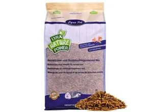 Lyra Pet® Mehlwürmer- und Soldatenfliegenlarven-Mix 5 kg - Vogelfutter mit hochwertigem Protein und idealem Kalzium-Phosphor-Verhältnis, perfekt für Wildvögel, Reptilien und Nager – fördert Vitalität und natürliches Fressverhalten.