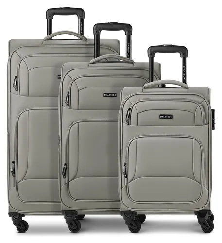 Smartbox Edition 04 4 Rollen Kofferset 3-teilig mit Dehnfalte grau