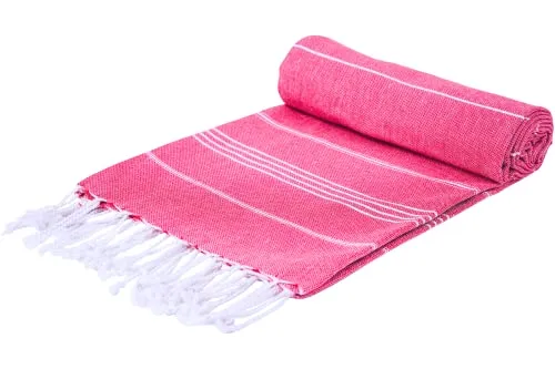 Mon Bijou ® Strandtuch XXL 200x200 cm - Frottiertücher: Extra großes Hamamtuch aus nachhaltiger Recycling-Baumwolle, schnelltrocknend und perfekt für Strand, Sauna oder Yoga.