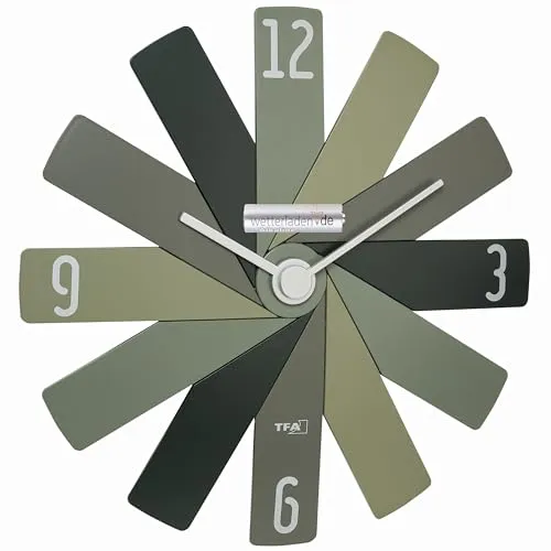 TFA Dostmann Designer-Wanduhr Clock in The Box, 60.3020 - Wanduhren mit leise laufendem Quarzuhrwerk, energiesparend und ideal für Schlafzimmer oder Wohnzimmer. Inklusive Stecksystem für platzsparenden Versand und einfache Montage.
