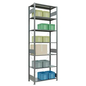 Regal MULTIplus150 12752 - 7 Böden, 3.000 x 1.000 x 500mm - Werkstatteinrichtung mit verstellbaren Fachböden und einfacher Ausrichtung durch Spannschlösser. Ideal für mehrstöckige Regalanlagen und schnelle Montage.