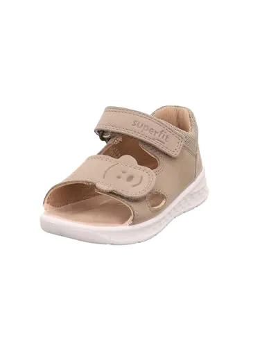 Superfit Lagoon beige (4000) 20 - Wanderschuhe für Kinder, ideal für die ersten Schritte mit süßer Tier-Applikation und weichem Nubukleder für höchsten Komfort. Mit 2 Klettverschlüssen für einfaches An- und Ausziehen.