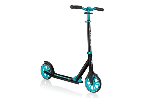 Globber Tretroller NL 205 Scooter - Alu-Deck, ABEC 7, komfortable Vorderradfederung und antirutsch Trittfläche in Blau