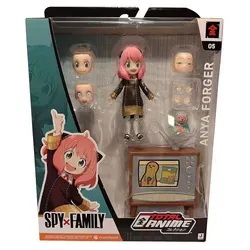 Total Anime Anya Forger – SPYxFAMILY Figur mit Zubehör - Actionfiguren für Kinder mit über 30 Bewegungspunkten und austauschbaren Gesichtern für kreative Spielmöglichkeiten. Offiziell lizenziertes SPYxFAMILY Produkt von Jazwares.