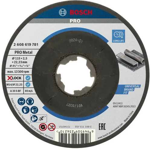 Bosch PRO Metal X-Lock Trennscheibe, 115 x 2,5 x 22,23 mm Dicke mm: 2.5|oSa: nein-