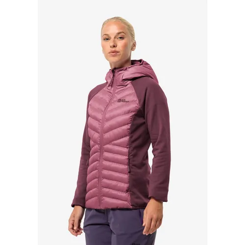 Jack Wolfskin Hybridjacke ROUTEBURN PRO HYBRID W lila S (36) - Funktionsjacke, atmungsaktiv, wasserabweisend und winddicht – ideal für Outdoor-Abenteuer bei jedem Wetter.
