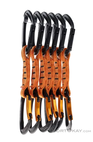 Salewa Ortles STR/BNT 110 QD Express Set - 6er Pack (110mm, orange) - Express-Sets mit leichten, ergonomischen Schlingen und farblich abgestimmten Karabinern - perfekt für sicheres und effizientes Clippen beim Klettern.