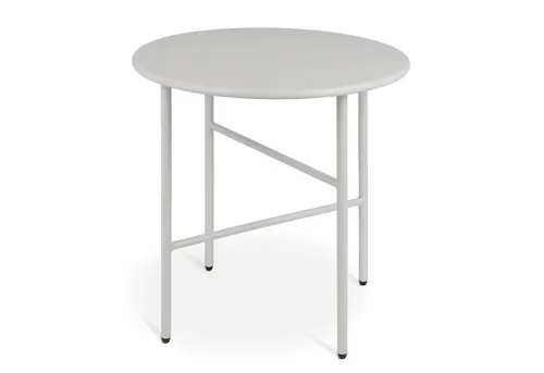 bomoe Beistelltisch Finn, rund, kratzfest, Ø 44 cm - Ablagetisch für Innen- und Außenbereich, kratz- und rostbeständig. Ideal für Balkone, mit einfacher Montage und höhenverstellbaren Füßen.