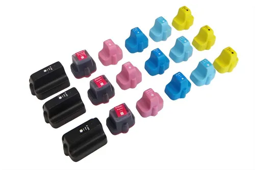 vhbw 18x Tintenpatronen kompatibel mit HP Photosmart 8250, 8238, 3214, 3213, 8250v, 3308, 3310xi, 3310, 3314, 3313, 8230, 8200 Drucker (Kompatibel)