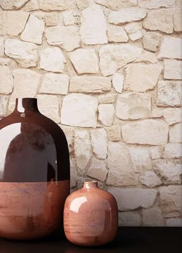 Newroom Vliestapete Steintapete Grau - Vliestapete in Steinoptik für das Wohnzimmer, dimensionsstabil und ideal zur Überbrückung kleiner Risse. Wasser- und dampfbeständig, perfekt für Küche und Nassbereiche.