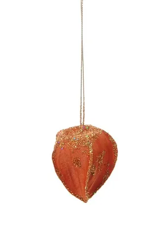 artplants Kunst Obst Physalis AKIMA mit Glitzer, orange, 6cm, Ø5cm