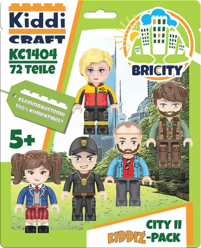 Kiddicraft KC1404 KIDDIZ Figuren-Pack City II - Klemmbausteine