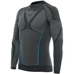 Dainese Dry LS Funktionsshirt - Atmungsaktives Unterhemd in Schwarz und Blau - Funktionsunterwäsche mit schnelltrocknendem Material, ideal für Sport und aktive Freizeit. Langarm-Design mit Rundhalsausschnitt für optimalen Tragekomfort.
