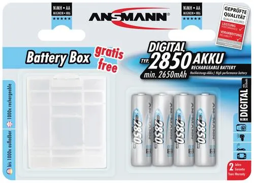 Ansmann Mignon (AA)-Akku NiMH 2850 mAh 1.2V 1 Set