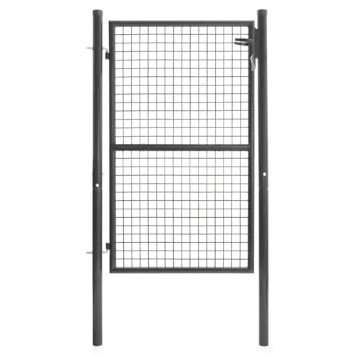 IDMarket Gartentor 105 x 150 cm aus anthrazitgrauem Stahl