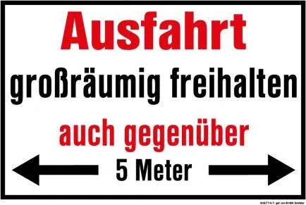 Hinweisschild Schild