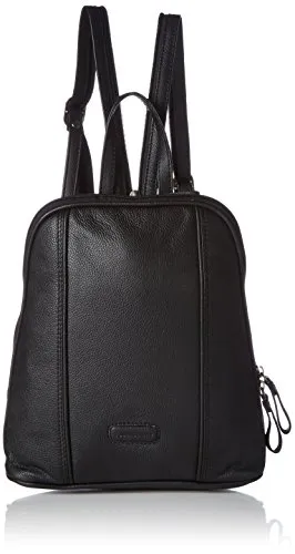 BODENSCHATZ Cityrucksack, echt Leder - Praktischer Begleiter für den Sommer - Cityrucksack aus 100% Rindleder, ideal für Outdoor-Aktivitäten. Klein, praktisch und vielseitig tragbar mit verstellbarem Reißverschluss-Schultergurt.