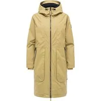 Navahoo Damen Parka Edelumhang mit Kapuze - Stylischer Damenparka mit klassischem Design, ideal für Übergangszeiten. Die integrierte Kapuze und die leichte Wattierung sorgen für Komfort. Praktische Reißverschlusstaschen bieten sicheren Stauraum.