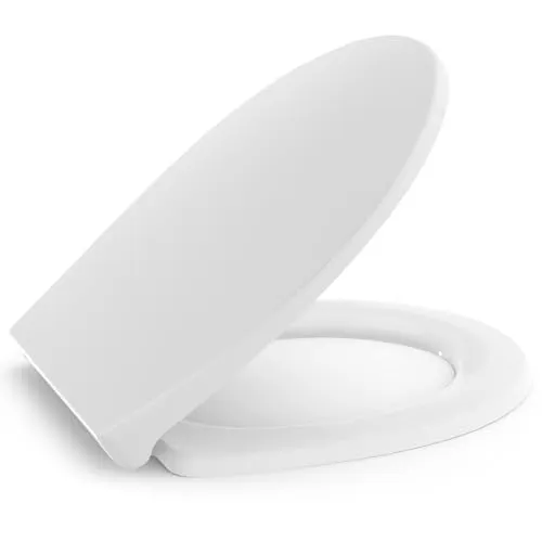 Surfou Toilettendeckel mit Absenkautomatik Weiß, Klodeckel Oval Toilettensitz, WC Sitz Abnehmbar Klobrille Toilet Seat und Klo Deckel Schnellverschluss Toilettenbrille Klositz