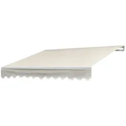 HW Alu-Markise HWC-E49 Sonnenschutz 2,5x2m - Gelenkarmmarkise in Creme, perfekt für Terrasse oder Balkon, bietet effektiven Sonnenschutz und stilvolles Design.