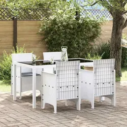 vidaXL Gartenstühle - Modernes Set für Terrasse und Balkon - Essstühle aus robustem, wetterfestem Material mit elegantem Design. Stapelbar und mit bequemen, waschbaren Kissen – ideal für entspannte Nachmittage im Freien.