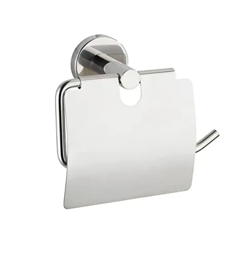 Wenko Toilettenpapierhalter Bosio Shine, Chrom - Toilettenpapierhalter aus Metall in modernem Chrom-Finish, ideal für stilvolle Badezimmer und WC-Ausstattungen.