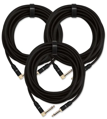 Pronomic Trendline INST-6S Instrumentenkabel 6m schwarz 3x Set - HiFi-Kabel im 3er Set, professionelles Gitarren- und Instrumentenkabel mit hochwertiger Schirmung und tritffestem Kunststoffmantel für beste Klangqualität.