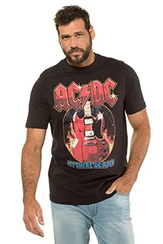 JP1880 T-Shirt AC/DC Bandshirt 7XL - Herren-Shirt aus 100% Baumwolle, ideal für AC/DC-Fans, komfortabler Rundhalsausschnitt und Halbarm-Design, perfekt für lässige Anlässe.