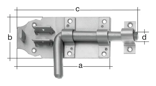 Gustav Alberts Bolzenriegel mit Schlaufe 180 mm - 124366