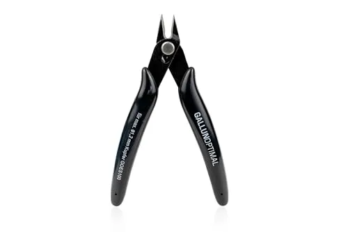 GALLUNOPTIMAL Elektronik Seitenschneider Mini-Seitenschneider mit extra schlanken Kopf 21° abgewinkelter Schneide ohne Wate inkl. Öffnungs- und Drahthaltefeder 130mm